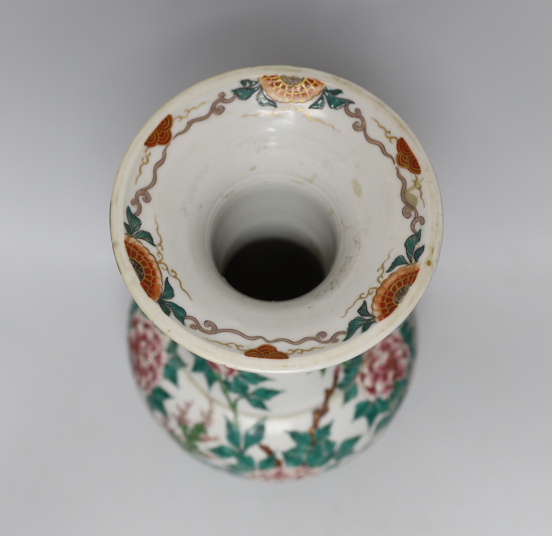 A Japanese enamelled porcelain vase, late 19th century, 29.5cm